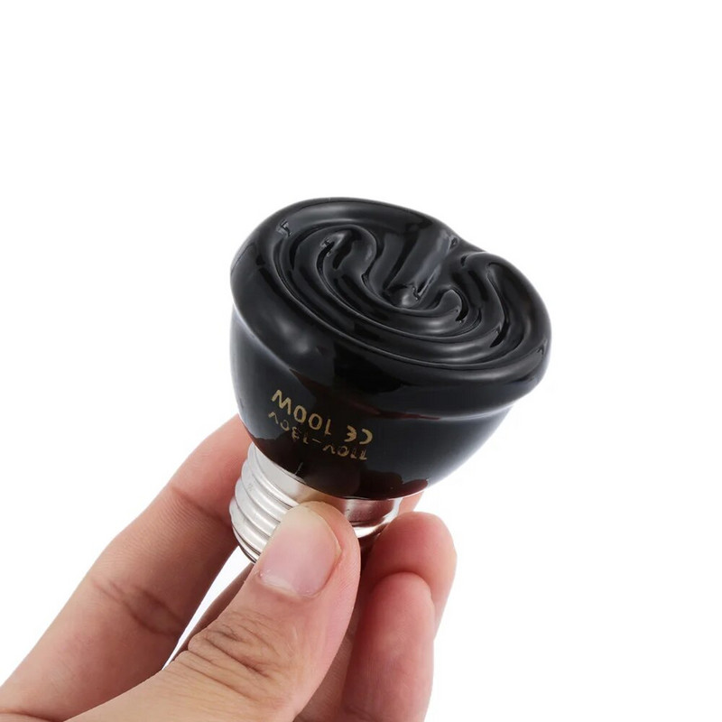 1PC praktiska 110V 220V 20-100W E27 keramikas sildspuldze infrasarkanais izstarotājs brooder lampa Reptile Grow āra apgaismojums