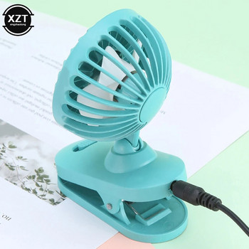 Карикатурен мини вентилатор USB щипка за зареждане Вентилатор 2-в-1 без звук с голям обем на въздуха Преносим вентилатор за студентско общежитие с LED светлина и управление
