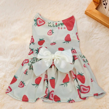 Φόρεμα για κατοικίδια Φόρεμα για σκύλους για γυναικεία καλοκαιρινή γλυκιά κορδέλα Φούστα με λουλουδάτο φούστα πριγκίπισσας