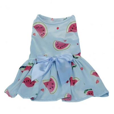 Pet Dress Suknelė šuniui Moterims Vasaros saldus kaspinas Bowknot Print Mažo Vidutinio šuns šuniukas Katės šuniukas Gėlėtas princesės sijonas