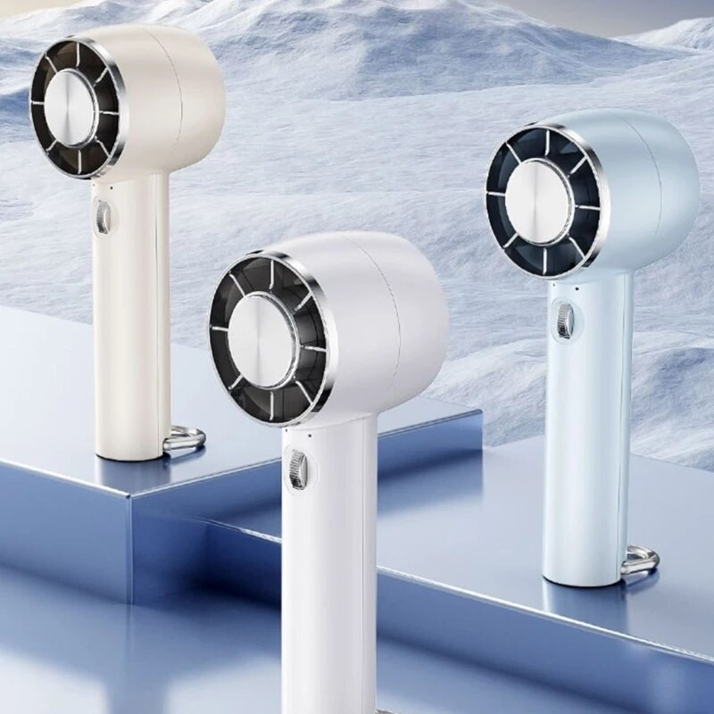 Mini rokas dzesēšanas ventilators Mazs galda ventilators Rokas ventilators pusvadītāju dzesēšanas uzlādējams, darbināms rokas ventilators