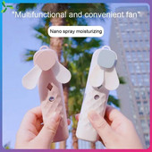 2-ühes kaasaskantav miniventilaator niisutaja USB-laetav pihuventilaator veepihustus udu ventilaator nägu Auruti õhukonditsioneer jahutusventilaator