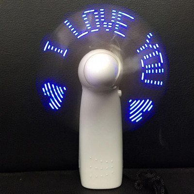 Mini naktinis žibintas rankinis ventiliatorius Elektrinis ventiliatorius Nešiojama stalinio kompiuterio baterija Mini pritaikyta dovana svečiams LED vaivorykštinių lempų ventiliatorius