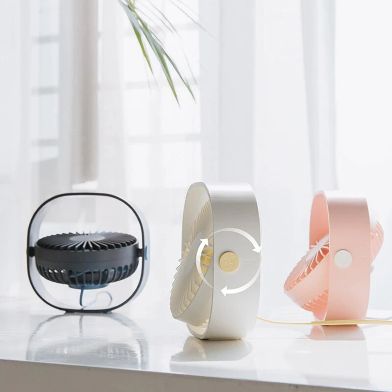 Mini ventilatori Galda ventilators USB rakstāmgalda ventilators Jaudīgi pārnēsājami, klusi, 3 ātrumu vēja, galddatora personīgie ventilatori mājas biroja automašīnām iekštelpām ārā