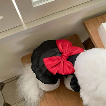 Fashion Fly Sleeve Bow Φόρεμα για κατοικίδια Πριγκίπισσα Ανοιξιάτικα καλοκαιρινά ρούχα για γάτες Φόρεμα για σκύλους Puppy Maltese Bichon Yorkshire Ρούχα για μικρά σκυλιά