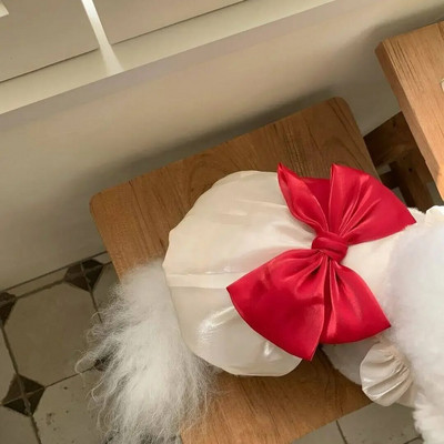 Modes mušu piedurknes loks mājdzīvnieku princeses kleita pavasara vasara kaķu apģērbs suņu kleita kucēns maltietis bišons Jorkšīras mazs suns