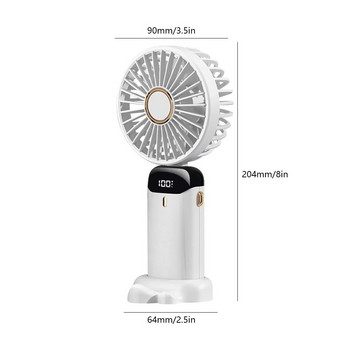 Преносим ръчен вентилатор 5000mAh малък електрически вентилатор сгъваем вентилатор настолен USB вентилатор мини вентилатор домашен уред за домашен офис къмпинг