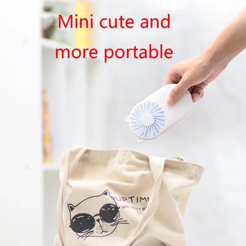 Ventilator mic silențios de buzunar USB Mini ventilator portabil de buzunar Cooler de călătorie portabil cu aer rece Mini ventilatoare de răcire