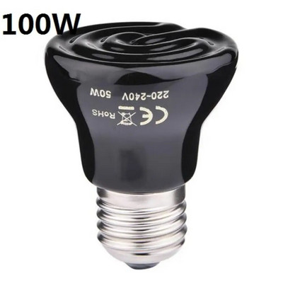 E27 távoli infravörös kerámia kisállat fűtő lámpa teknős pók hüllők fűtő melegítő villanykörte 25W50W75W100W 220V