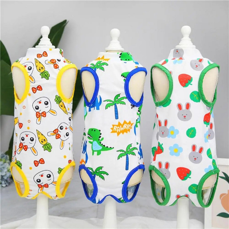 Kaķu atšķiršanas sterilizācijas uzvalks maziem suņiem kaķiem kombinezons pret laizīšanu, atjaunojošs apģērbs pēc operācijas jaukas drēbes mājdzīvnieku kopšanai