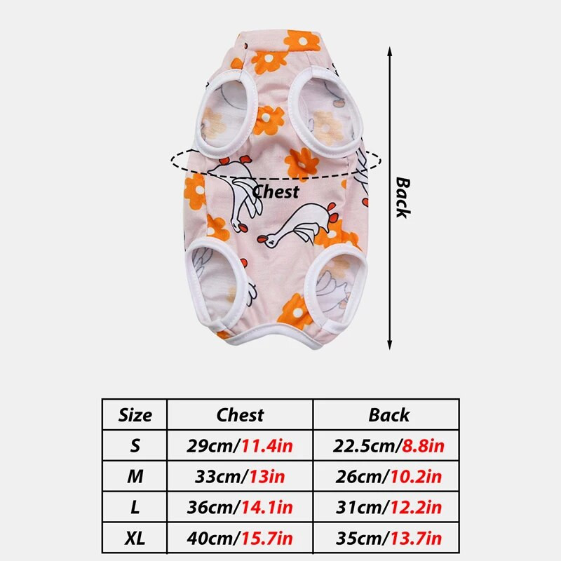 1 τμχ Κοστούμι αποστείρωσης απογαλακτισμού γάτας Μικρή φόρμα για γάτες για σκύλους Ρούχα κατά του γλείψιμου ανάκτησης μετά από χειρουργική επέμβαση Χαριτωμένα ρούχα για τη φροντίδα κατοικίδιων με εκτύπωση