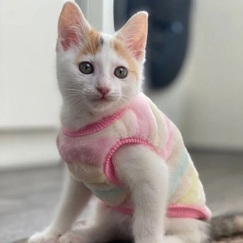 Φλις Ρούχα Γάτας Ζεστά μαλακά Ρούχα Κουτάβι Γατάκι για Μικρό Σκύλο Ρούχα Γάτα Πουλόβερ Χειμώνα Πουκάμισα για Γάτες Κοστούμια