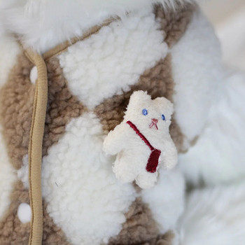 Модни зимни котешки дрехи Меки, уютни, топли поларени костюми от сфинкс, жилетка за домашни любимци, пуловер, кученце, куче, коте, яке, палто, карирано котешко облекло