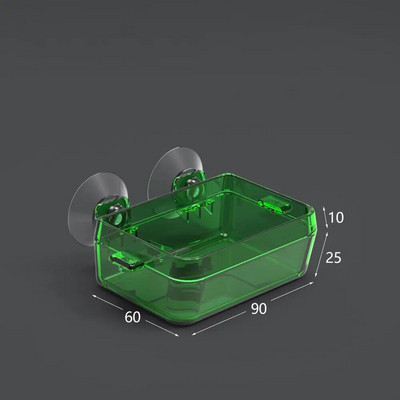 Ερπετό διαφανές τροφοδότη Αντιδιαφυγής Food Bowl Worm Ζωντανό δοχείο με ισχυρές βεντούζες Προμήθειες για κατοικίδια