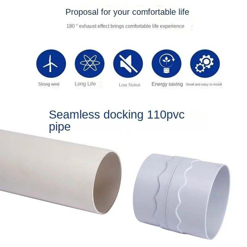 4 colių reguliuojamo vamzdžio lubų lango išmetimo ventiliatoriaus vėdinimo oro ištraukiklis vonios kambario tualeto virtuvės kanalo palėpės pūtimo ventiliatoriams