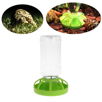New Reptile Water Drinker Dispenser Food Bowl Lizard Feeder Στρογγυλό μπουκάλι ποτού