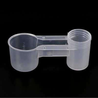 1 buc. Hrănitor pentru adăpator de păsări din plastic pentru animale de companie, cană pentru sticlă de apă, pui, porumbel, papagal, hamster, duză dublă, ghid de apă pentru grădina de familie