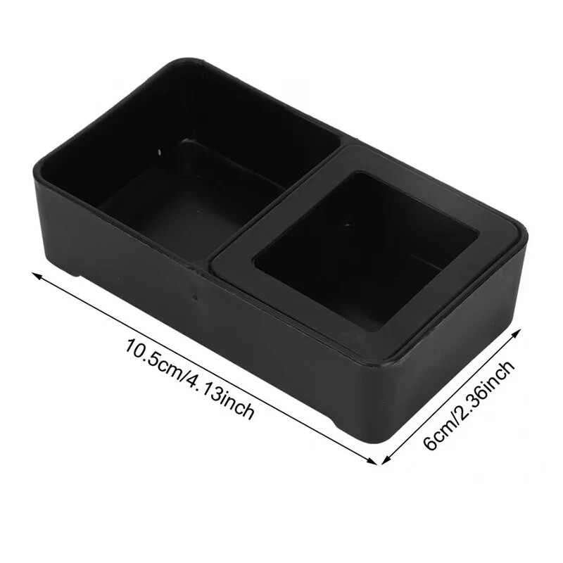 Melnās plastmasas rāpuļi ūdens barošanas bļoda simulācija rāpuļu barībai caur padevēju uzkodu trauku paplāte zirnekļa audzēšanas tvertnes kaste