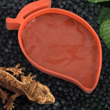 Reptile Dish Food Bowl Σχήμα μάνγκο Τροφοδότης νερού Χελώνα Habitat Αξεσουάρ ποτού Πιάτο για Turtle Lizards Χάμστερ Snakes