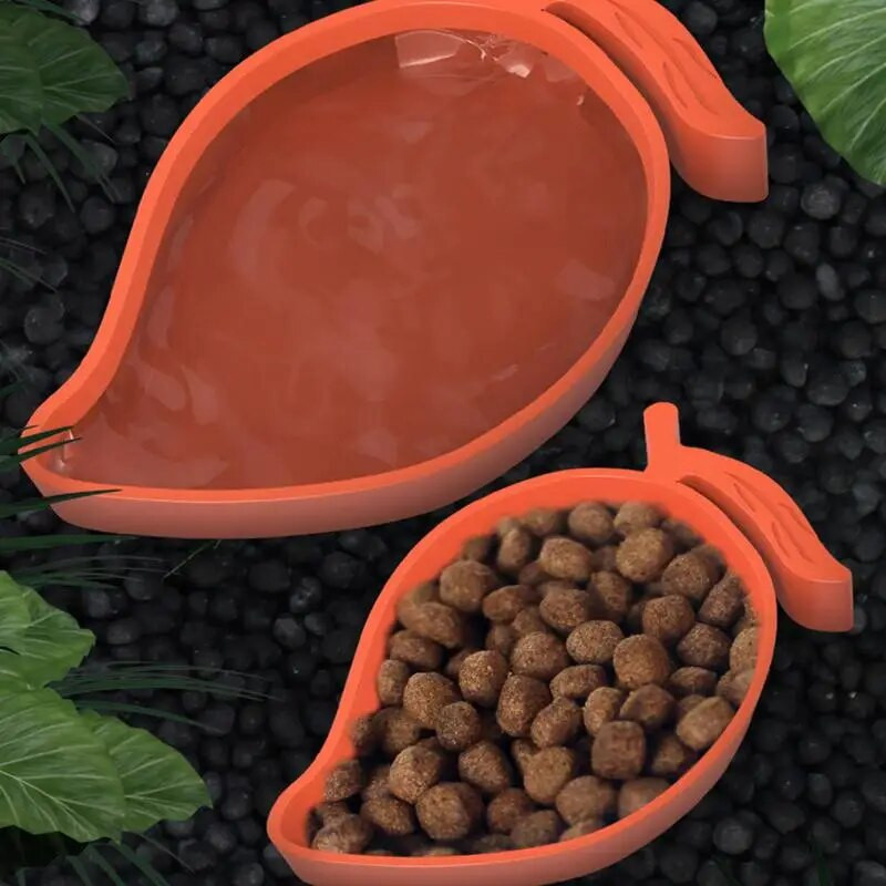 Reptile Dish Food Bowl Σχήμα μάνγκο Τροφοδότης νερού Χελώνα Habitat Αξεσουάρ ποτού Πιάτο για Turtle Lizards Χάμστερ Snakes