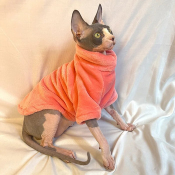 Πουλόβερ χωρίς τρίχες γάτας Χειμερινή μόδα Πύκνωση Ενδύματα Sphynx Ρούχα Σπίτι Άνετα πουλόβερ Γάτα Ρούχα για Μικρή Γάτα