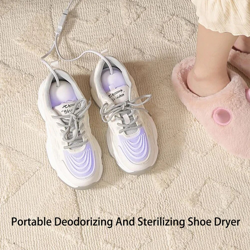 Uscător de pantofi portabil Dezumidificator de pantofi electric 360° Încălzitor de temperatură constantă Dezodorizare pantofi Mașină de uscare clăpari