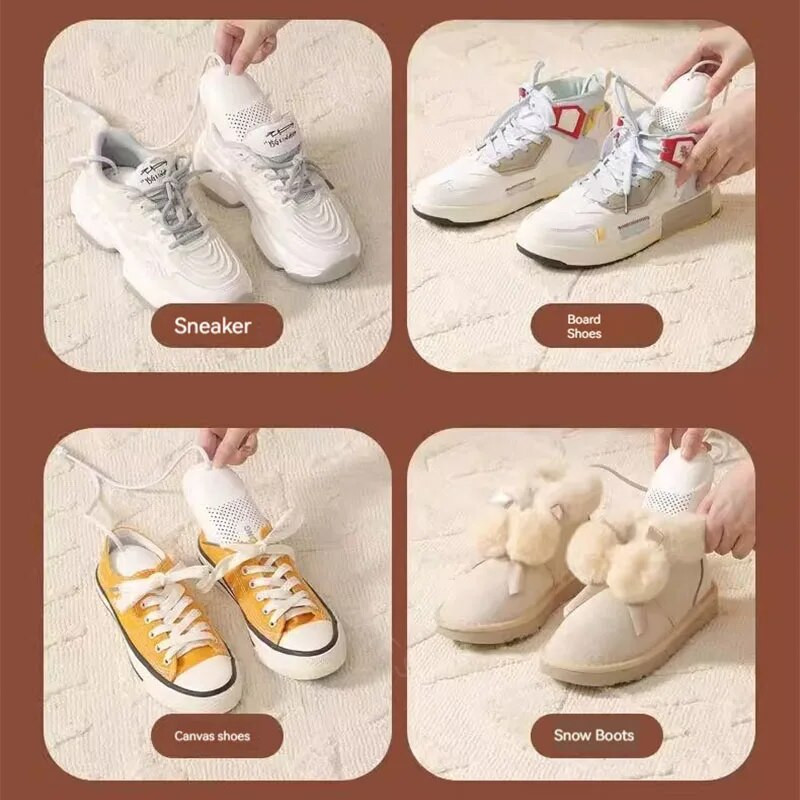 Miwaing elektriskais laika regulēšanas apavu žāvētājs pārnēsājams mitruma attīrītājs siltais apavu attīrītājs dezodorētājs sterilizators UV čības žāvēšanas mašīna