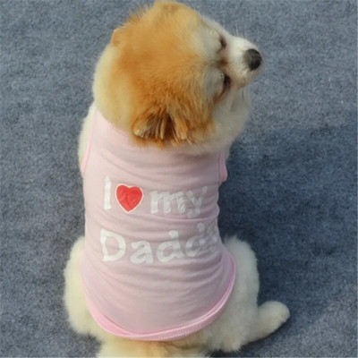 Armastus Kassiriided Puuvillased lemmikloomade T-särgid Riietus Kassidele Kassipojad Vest Väikese Koera riided Ema Isa Vest Gatos Lemmikloomarõivad 35S1