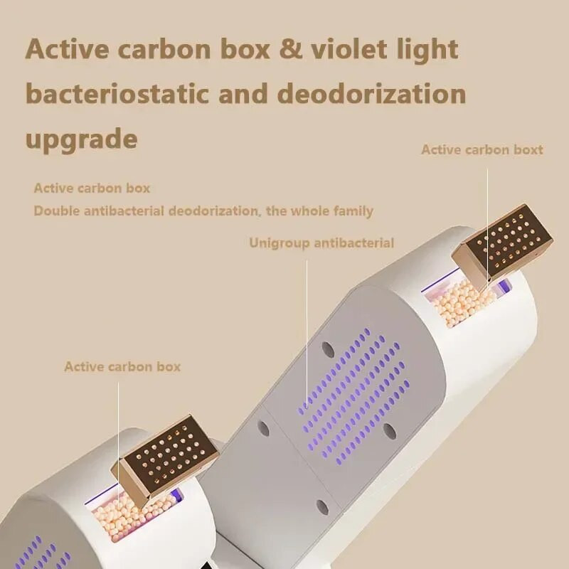 2024 összecsukható méretezhető cipőszárító háztartási intelligens, állandó hőmérsékletű csizmaszárító sterilizáló és szagtalanító gép