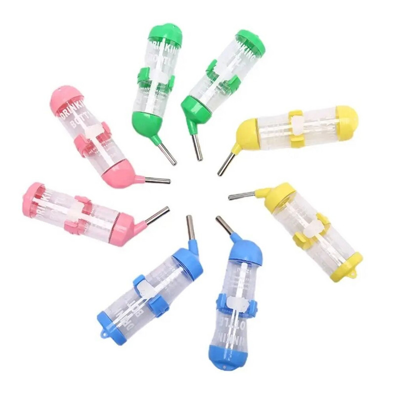 125 ML kāmja dzērāja padevējs Jauns, necaurlaidīgs, plakangalvis mājdzīvnieku dzeramā strūklaka plastmasas apaļas galvas ūdens pudeles dozators