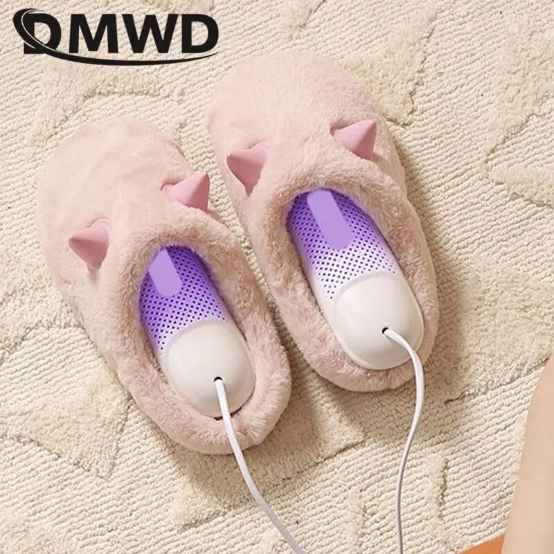 DMWD Mājsaimniecības apavu žāvētājs Elektriskā žāvēšanas mašīna Ievelkamās zeķes Sildītājs Drēbes Siltāks UV Sterilizators Smaku Noņēmējs 220V