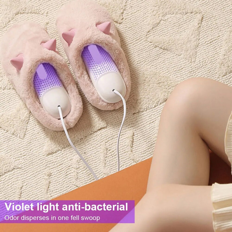 Kāju žāvētājs apavu dezodorētājs ar taimeri 12 W kurpes, apsildāmas, siltāks, novērš sliktu smaku 110-220 V pēdu aizsargs, sausina apavu sildītājs