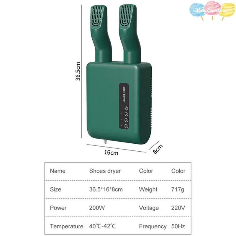 Elektrinis batų džiovintuvas Bake Batų Pirštinės džiovinimo mašina Sterilizatorius Batai Džiovintuvas Pėdų apsauga Kvapas Dezodorantas Šildytuvas batų džiovintuvas