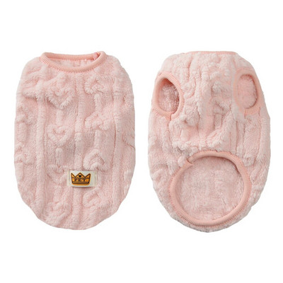 Φθινοπωρινά χειμωνιάτικα ρούχα για κατοικίδια Μαλακά ζεστά μπλουζάκια για κουτάβια γάτας Φλις φανελάκι για μικρά σκυλιά Ρούχα για γατάκια Yorkshire Chihuahua