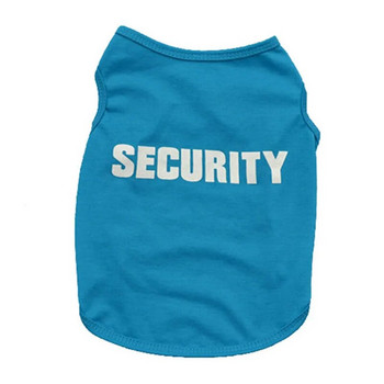 Ρούχα για κατοικίδια από 100% βαμβάκι Cool κοστούμι SECURITY για γάτες Μικρά σκυλιά Άνοιξη & Καλοκαίρι Puppy Kitty Gat Vest Top T-shirt Ρούχα