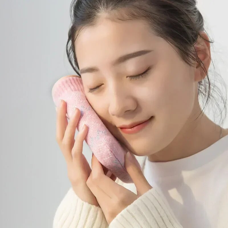 320 ml silikona karstā ūdens pudele ziemas mini gudrs roku sildītājs pārnēsājams biezs gumijas plīša karstā ūdens maisiņš gultas pēdu sildīšanai