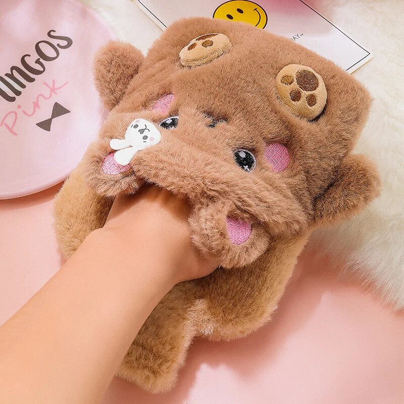 1 τεμ. Lovely Cartoon Hand Po Μπουκάλι ζεστού Νερού 400ml Φορητά Hand Warmer Girls Pocket Hand Feet Hot Water bag