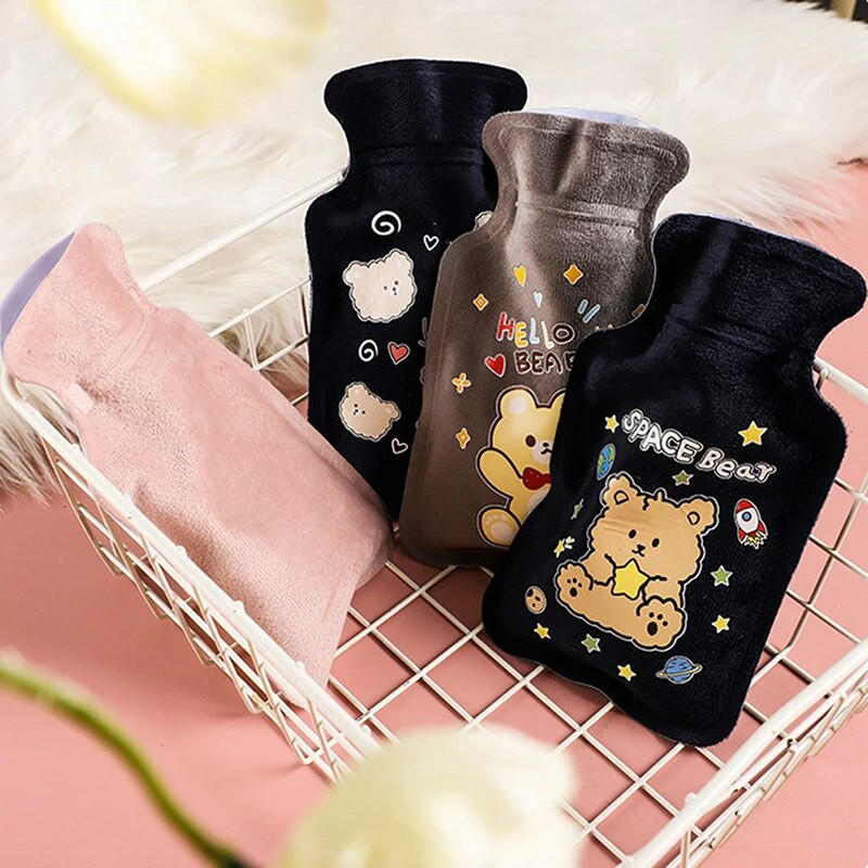 Atkārtoti lietojamas ziemas silts karstuma roku sildītājs plīša karstā ūdens pudeles meitenēm stresa sāpju mazināšanai karstā ūdens pudeļu maisiņi