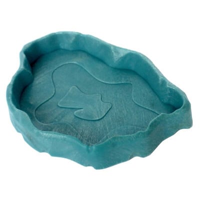 Reptile Bowl for Turtle Water Dish Plastic Food Bowl Escape Proof Feeder for Small Medium Size Pet Lizard Leopard