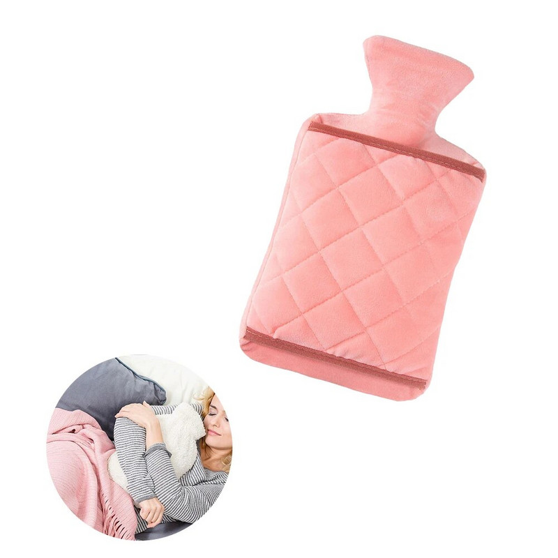 Karstā ūdens pudele Siltā ūdens pudele Necaurlaidīga 1/2L karstā ūdens maiss Ilgstošs roku un kāju sildītājs karstai un aukstai kompresei