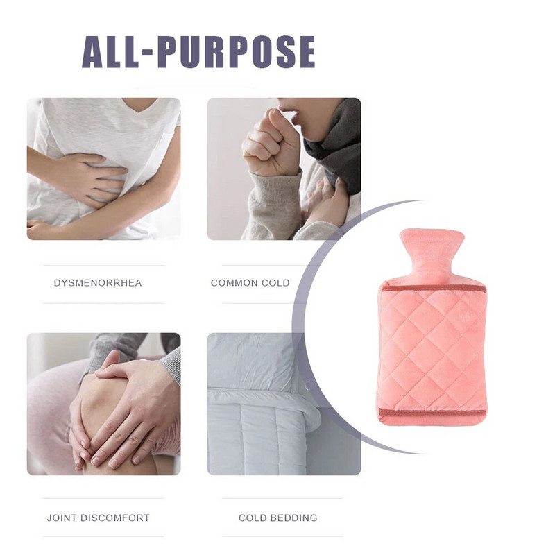 Karstā ūdens pudele Siltā ūdens pudele Necaurlaidīga 1/2L karstā ūdens maiss Ilgstošs roku un kāju sildītājs karstai un aukstai kompresei