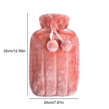 Χαριτωμένη τσάντα για μπουκάλι ζεστού νερού με κάλυμμα για κορίτσια Χειμερινός θερμαντήρας χεριών βελούδινος θερμότερος ώμος Θερμοκρασία χεριών Χειμερινό μαξιλαράκι θέρμανσης νερού