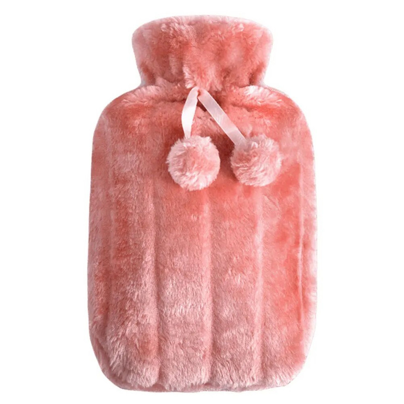 Χαριτωμένη τσάντα για μπουκάλι ζεστού νερού με κάλυμμα για κορίτσια Χειμερινός θερμαντήρας χεριών βελούδινος θερμότερος ώμος Θερμοκρασία χεριών Χειμερινό μαξιλαράκι θέρμανσης νερού