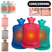 Μπουκάλι ζεστού νερού Μπουκάλι ζεστού νερού Παχύ 1/2 λίτρο Ζεστό τσάντα ζεστού νερού μακράς διαρκείας Θέρμανση χεριών και ποδιών για παιδιά, άνδρες και γυναίκες