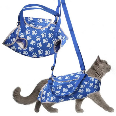 Kisállathordozó táska Állítható pántos rögzítőszalag Aranyos nyomatok Utazási kisállattartó táska Kisállattáska Cica macska utazási hordozó macska kellékek