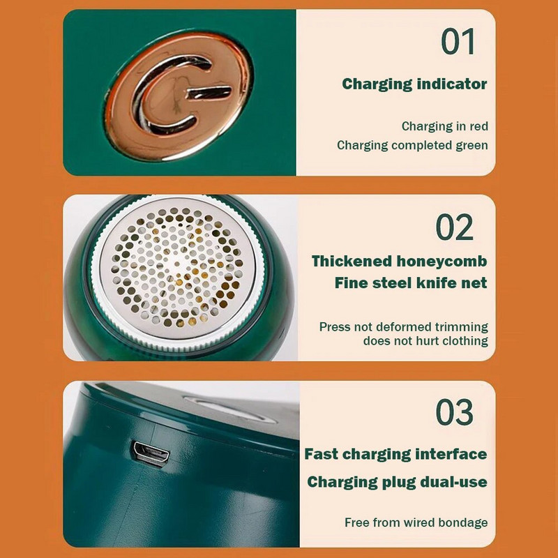 Audinio skustuvas pašalina pūkelius nuo drabužių USB įkraunamas drabužių skustuvas Išimkite pūkelius 6 lapų peiliukai pūkelių šalinimo namų prietaisas