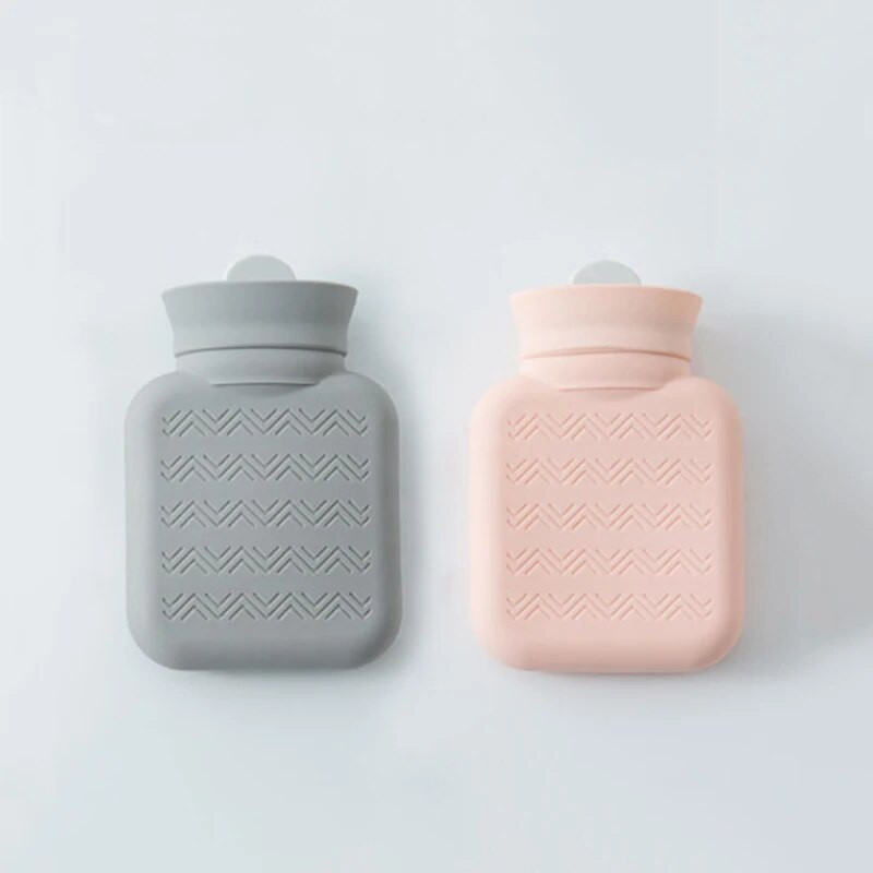 Silikona karstā ūdens pudele ūdens silta ūdens soma siltie roku sildītāji Mini pārnēsājami sprādziendroši plīša siltie studenti