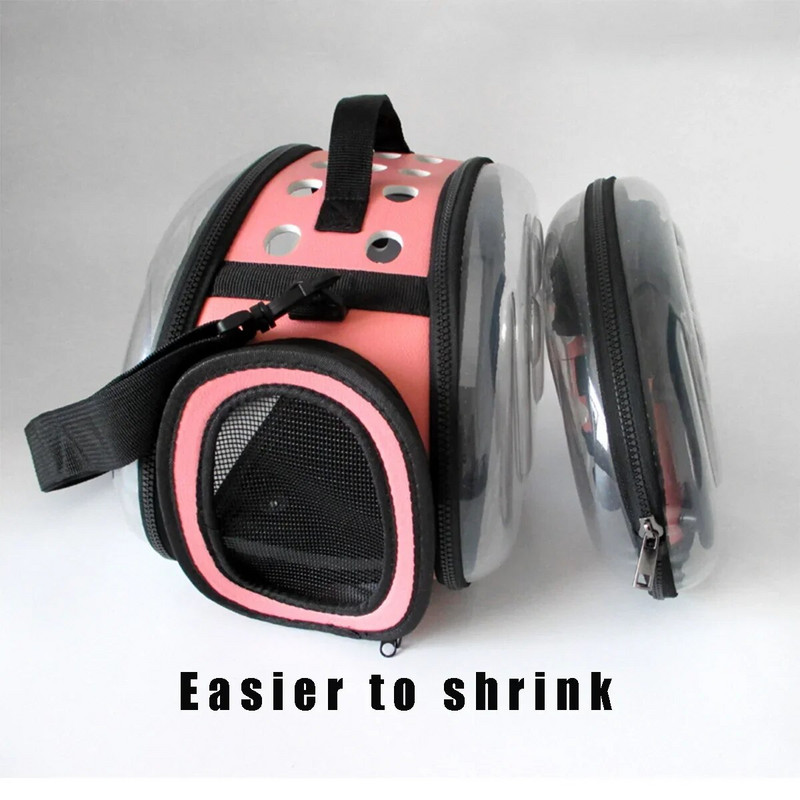 Läbipaistev kaasaskantav õlakott lemmikloomale, kassikandja, õues reisimine, hingav kott, koera ja kassipoja kapsel, õlarihm