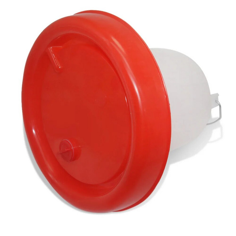 4L vistas kūts ūdens dozators Vistas ūdens dozators Ūdens izlāde ar slēdzi Mājputnu plastmasas dzeršanas spainis