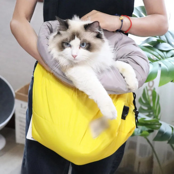 Χειμωνιάτικη ζεστή τσάντα σκύλου Τσάντα ώμου χιαστί τσάντα εξωτερικού ταξιδιού Φορητή τσάντα κουταβιού γάτας Προμήθειες μεταφοράς κατοικίδιων